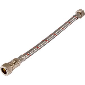 FH0146 15mm x ¾" 9mm Bore, 500mm Flexible Tap Connector With Isolating Valve