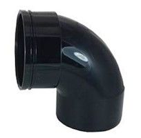 110mm Soil Solvent Weld 92.5° Single Socket Bend-Black