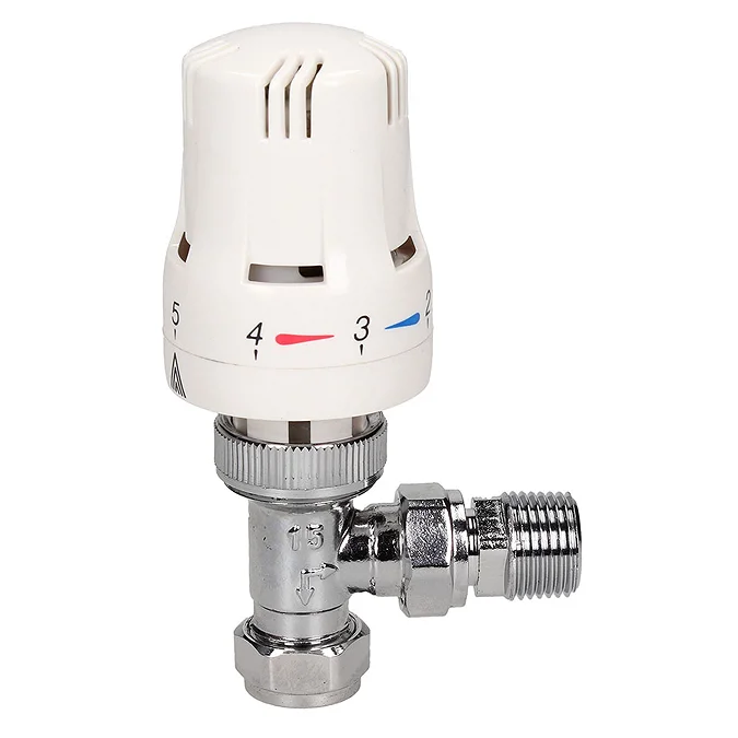 TRV01AG 15mm Angle Thermostatic Valve CP
