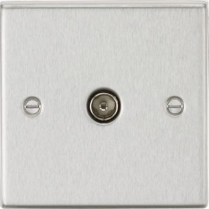 TV Outlet (Non-Isolated) - Brushed Chrome