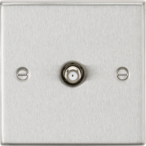 SAT TV Outlet - Brushed Chrome