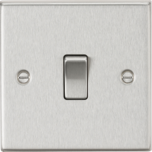 10AX 1G 2-Way Plate Switch - Brushed Chrome