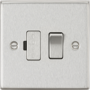 13A Switched Fused Spur Unit - Brushed Chrome