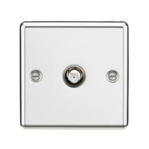 SAT TV Outlet - Polished Chrome
