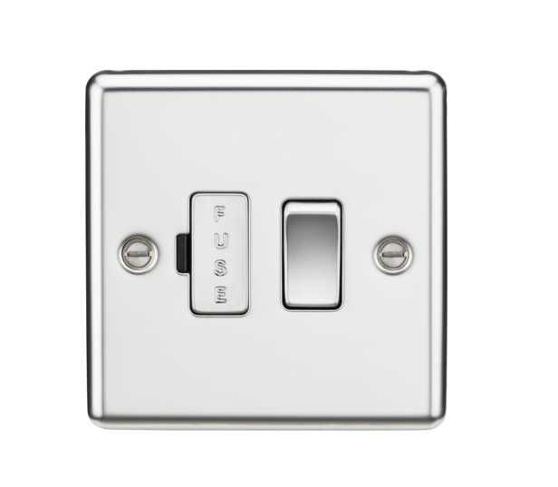 13A Switched Fused Spur Unit - Polished Chrome
