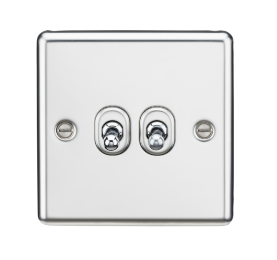 10AX 2G 2-Way Toggle Switch - Polished Chrome