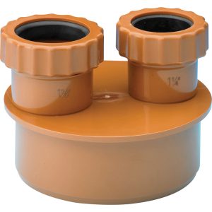 Aquaflow 110mm Push Fit Soil Waste Adaptor 32mm & 40mm Underground