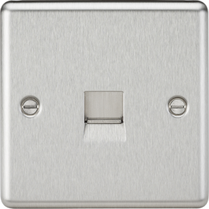 Telephone Extension Outlet - Brushed Chrome