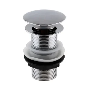 UNPBAS Unslotted Push Basin Waste 1¼" Chrome