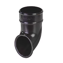 68mm Half Round Guttering Shoe- Black