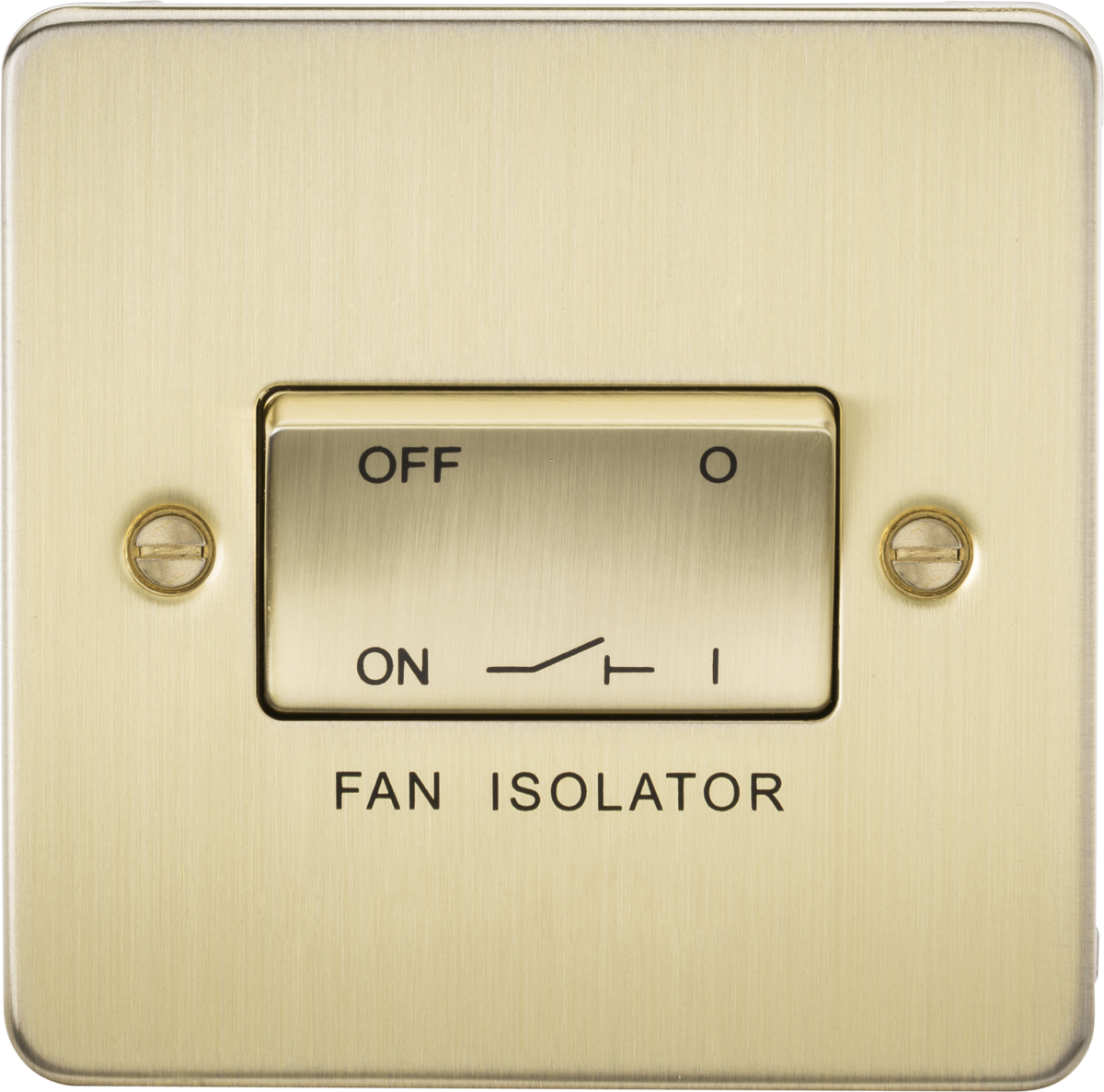 10AX Fan Isolator Switch - Brushed Brass
