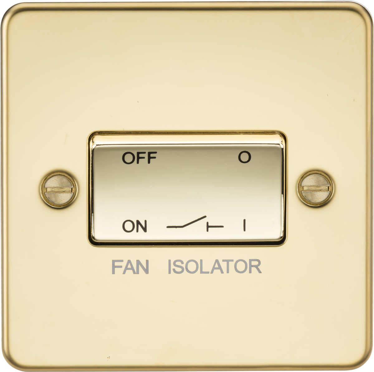 10AX Fan Isolator Switch - Polished Brass