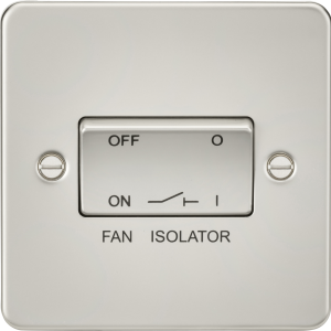 10AX Fan Isolator Switch - Pearl