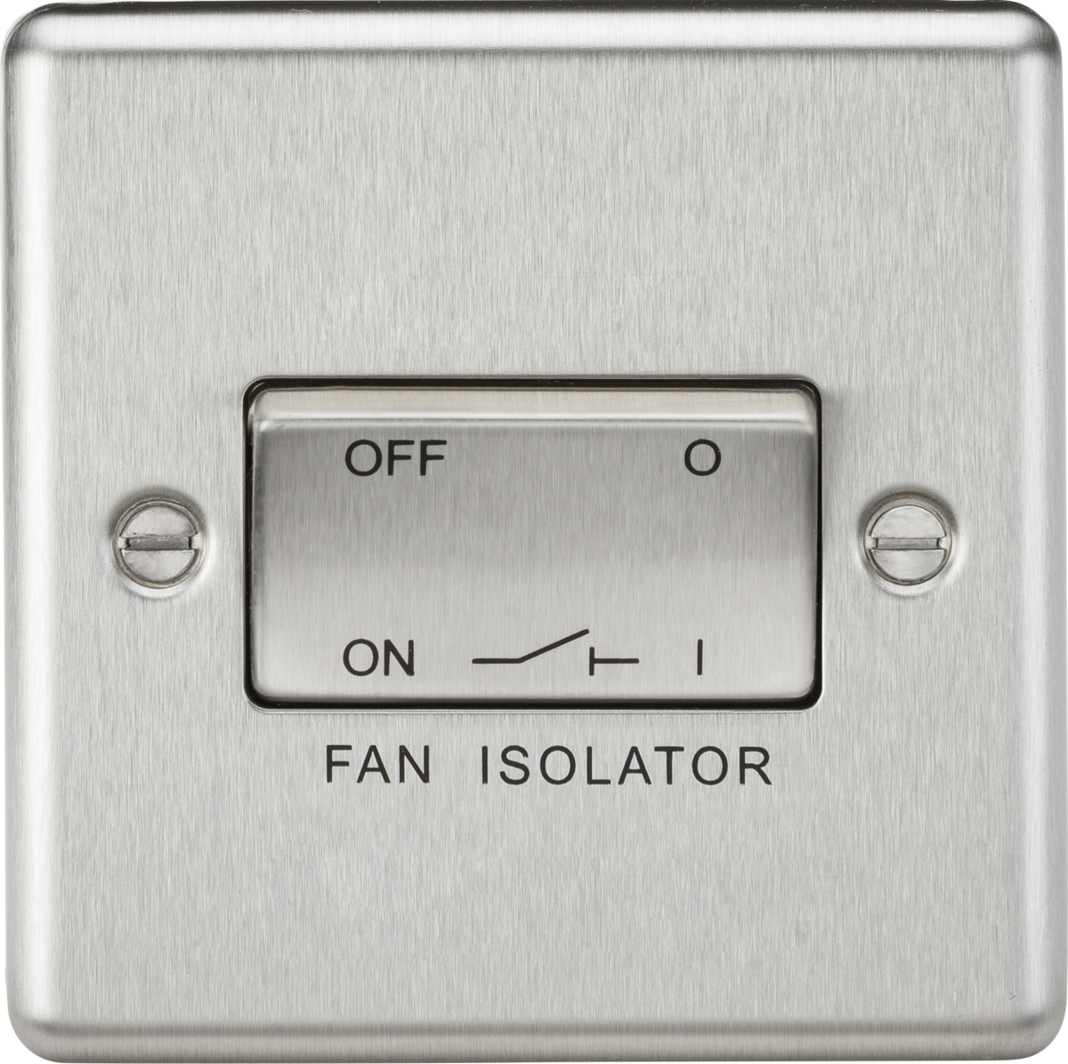10AX Fan Isolator Switch - Brushed Chrome