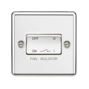 10AX Fan Isolator Switch - Polished Chrome