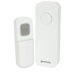350.295UK DB295-WHT Wireless Waterproof Doorbell with Portable Chime