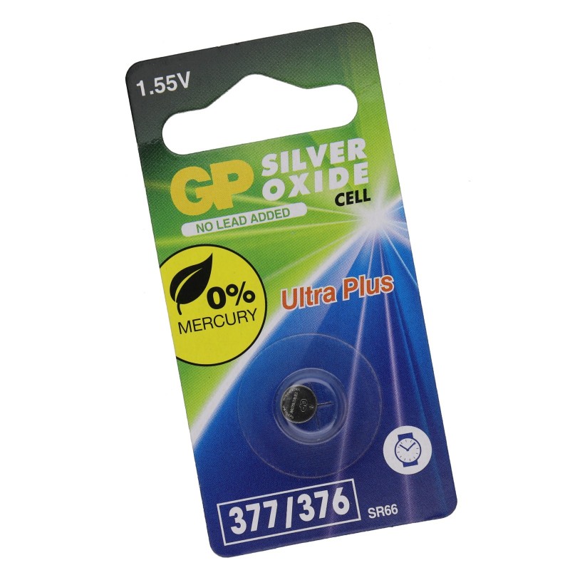 656.569UK GP Silver-Oxide Button Cell (SR66) 1 Pack 377 Single