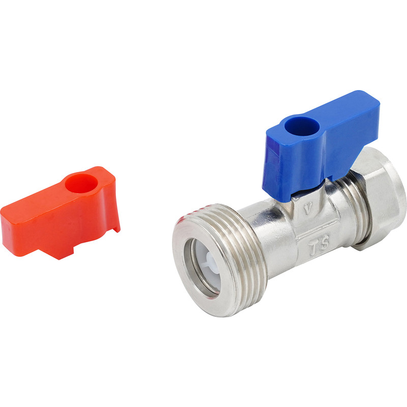 15mm X ¾" Straight Washing Machine Valve With Check Valve
