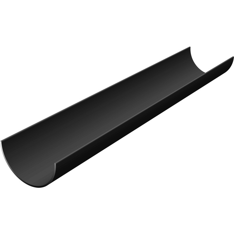 112mm Half Round Guttering 4m - Black