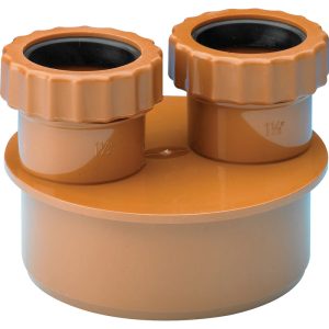 Aquaflow 110mm Push Fit Soil Waste Adaptor 40mm & 40mm Underground