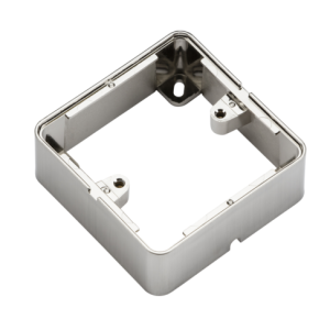 1G Surface Box - Brushed Chrome Effect