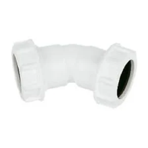 32mm Multiplex 45° Swept Bend White