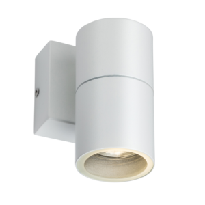 230V IP54 GU10 Fixed Single Wall Light - White
