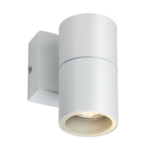 230V IP54 GU10 Fixed Single Wall Light - White