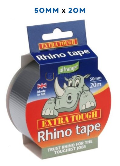 Rhino Cloth Tape Silver 50mm X 20m