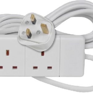 2 Gang 13A Extension Lead 2m