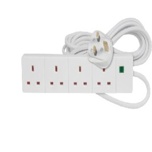 429.845UK 4 Gang Extension Lead with Surge Protection 5.0m