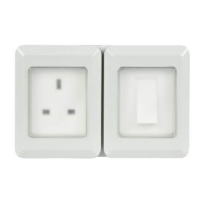 429.919UK Weatherproof Outdoor Single Switch and Socket