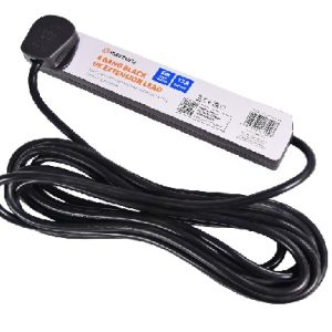 4 Gang 13A Extension Lead 5.0m Black
