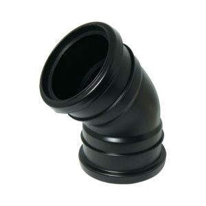 110mm Soil Push Fit Double Socket 45° Bend