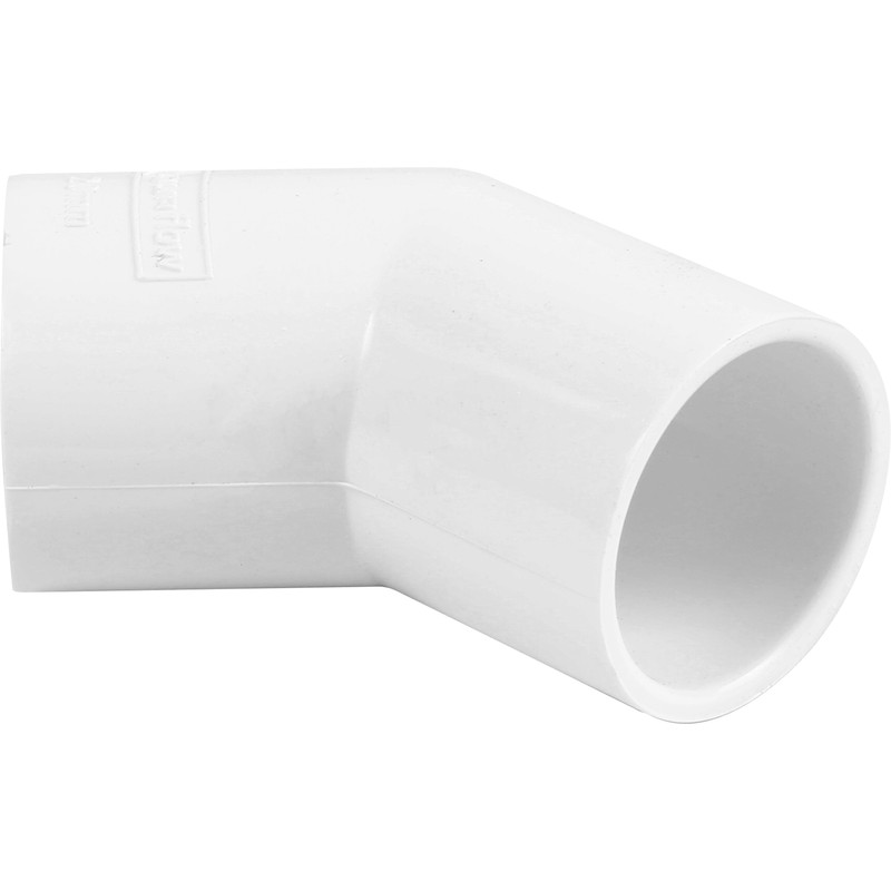 Solvent Weld Overflow Bend 21.5mm 45° White