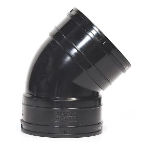 110mm Soil Solvent Weld 45° Double Socket Bend