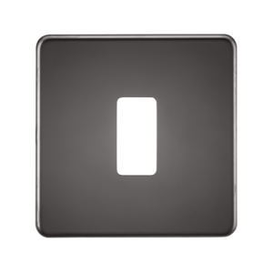 Screwless 1G Grid Faceplate - Black Nickel