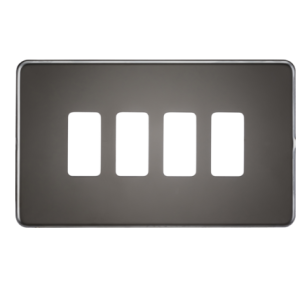 Screwless 4G Grid Faceplate - Black Nickel