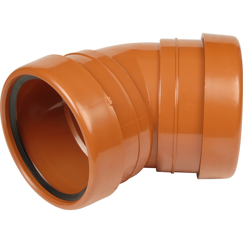 Underground 110mm Double Socket 45° Bend