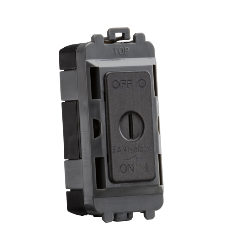 10A Fan Isolator Key Switch Module - Smoked Bronze