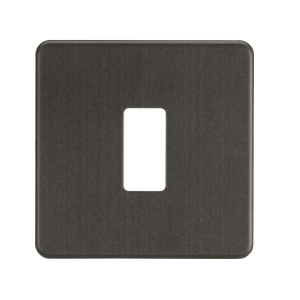 Screwless 1G Grid Faceplate - Smoked Bronze
