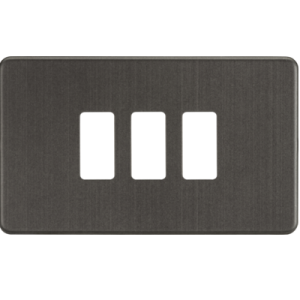 Screwless 3G Grid Faceplate - Smoked Bronze