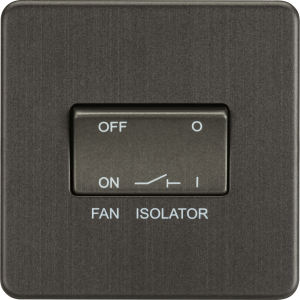 10AX Fan Isolator Switch - Smoked Bronze