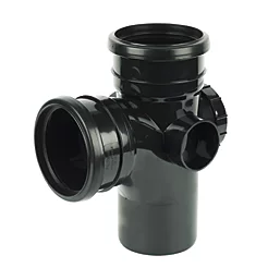 110mm Pushfit 92.5° Double Socket Soil Branch