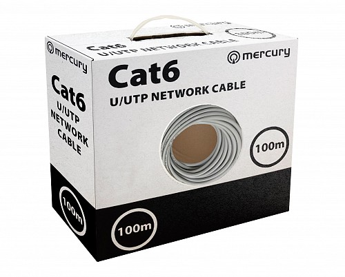 808.030UK Cat6 U/UTP Network Cable Grey 100m
