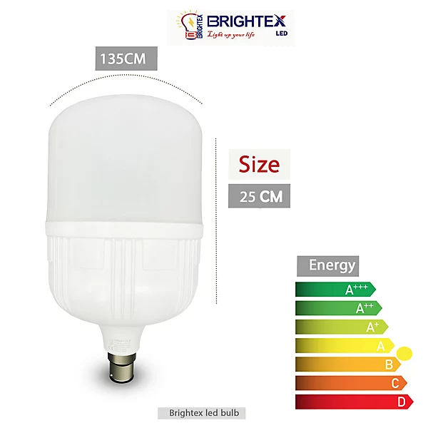Brightex 50W High-Lumen LED Bulb, 4500 lm, B22 Bayonet , Cool White 7000 K, Non-Dimmable Energy-Saving