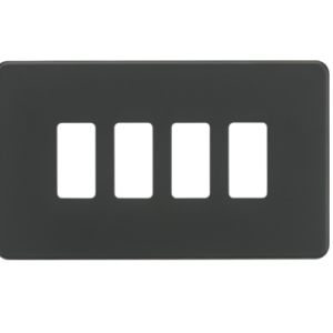 Screwless 4G Grid Faceplate - Anthracite