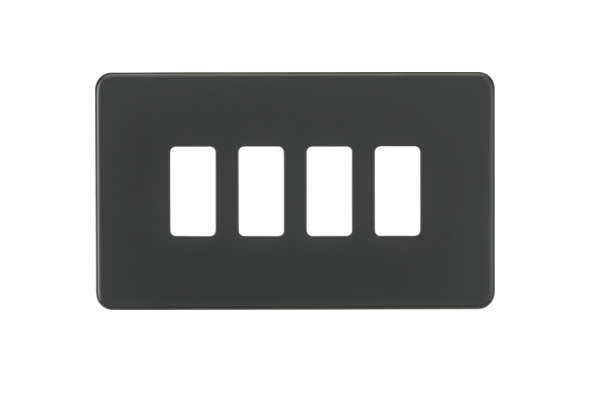 Screwless 4G Grid Faceplate - Anthracite