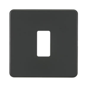 Screwless 1G Grid Faceplate - Anthracite