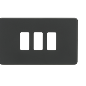 Screwless 3G Grid Faceplate - Anthracite